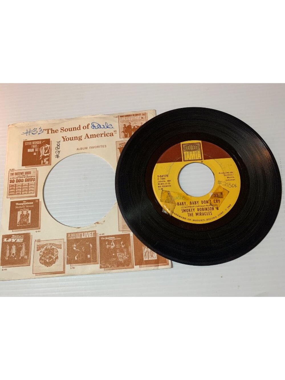 Tamla 45 RPM Record: Smokey Robinson & The Miracles "Your Mothers Only Daughter"